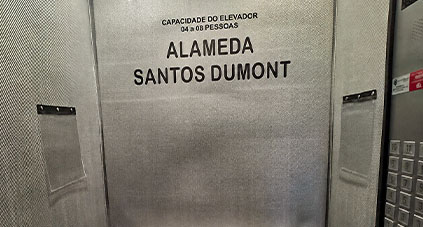 Capa para elevador sob medida para proteção da cabine